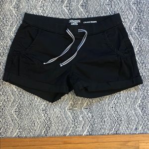 Black low rise shorts